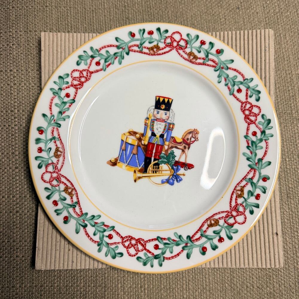 Lot of 4 Block Spal Whimsy Christmas Plate Vintage 1992 Nutcracker Porcelain